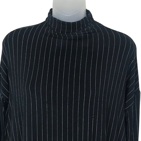 Aritzia Babaton Seaton Black & White Striped Cropped Turtleneck Size XS - Picture 3 of 7